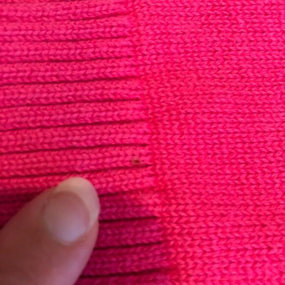 Pendleton bright pink cotton v neck button front cardigan size Large - Picture 13 of 16